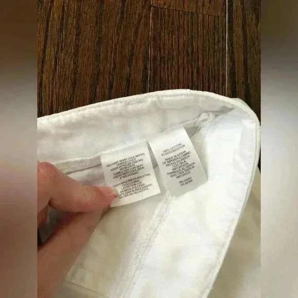 Jones New York Signature Women’s 12 White 100% Cotton Deep Pocket Shorts - Picture 5 of 11